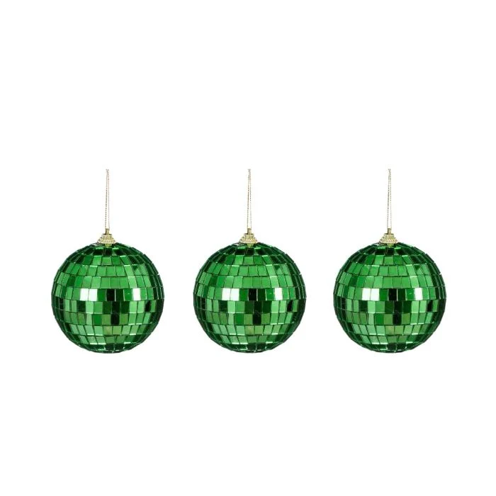 Spegelkulor mörkgröna 8 cm i dia 3-pack