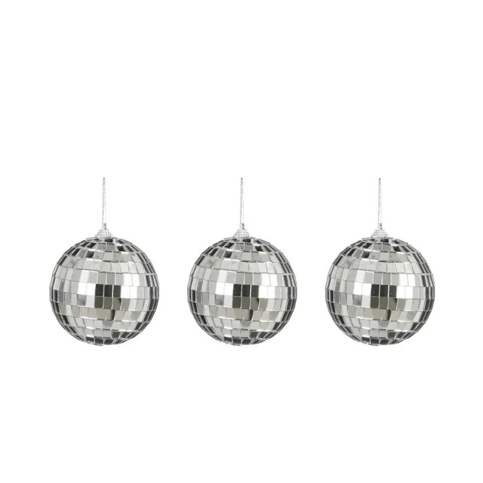 Spegelkulor silver 8 cm i dia 3-pack