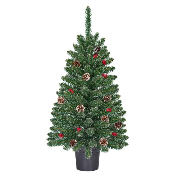 Creston julgran med bär och kottar 90 cm högt