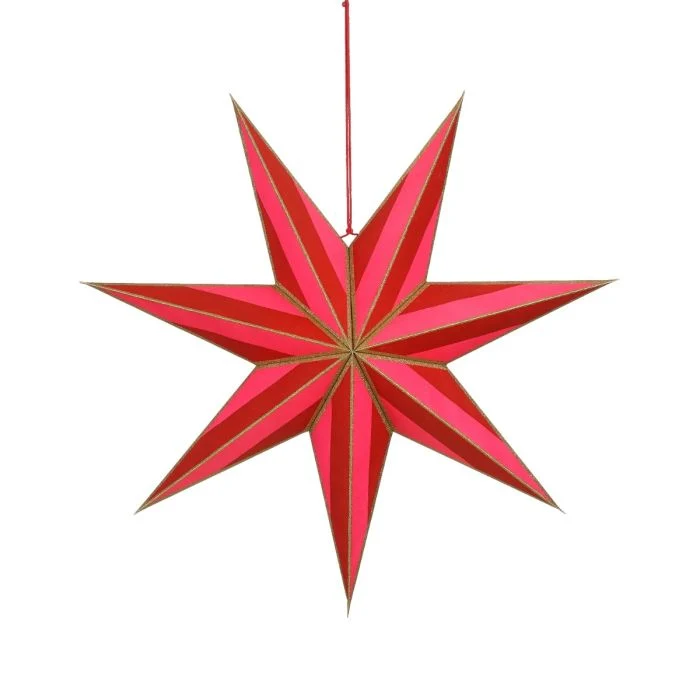 Julstjärna rödrandig 60 cm i dia