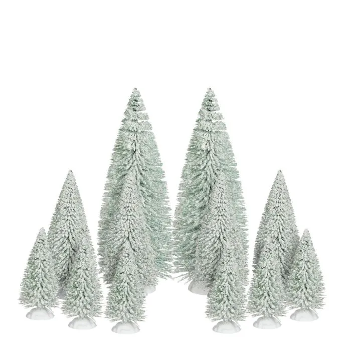 Luville snötäckta granar 12-pack