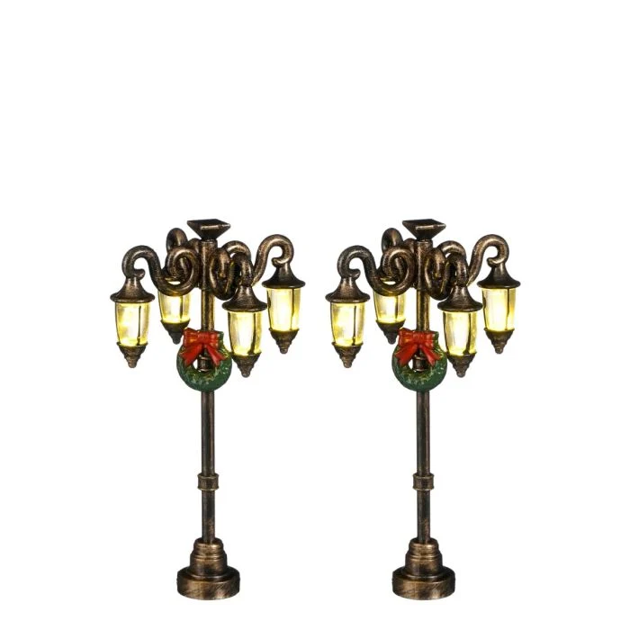 Luville Gatubelysning med julkransar 2-pack