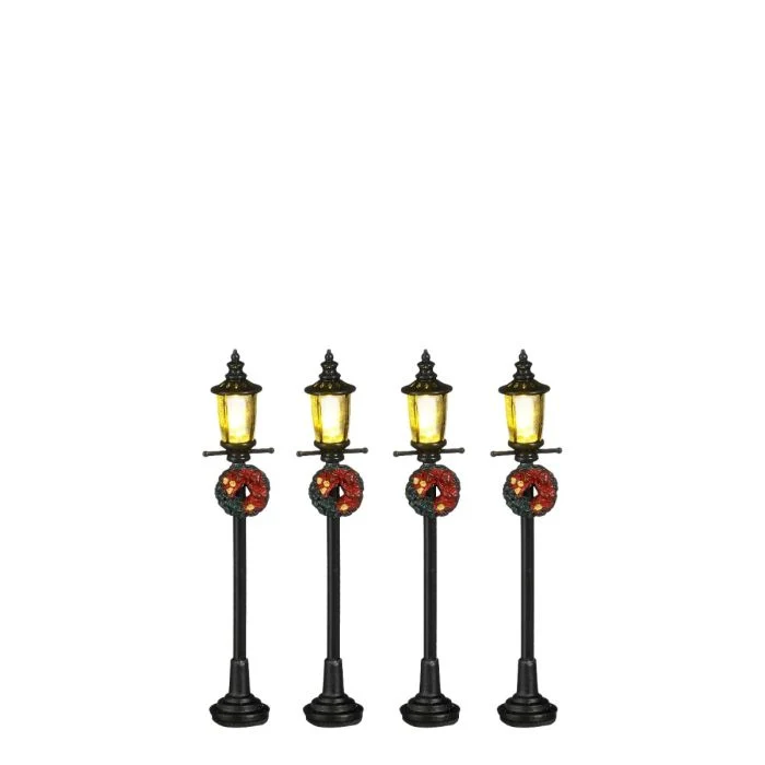 Luville Gatubelysning med julkransar 4-pack