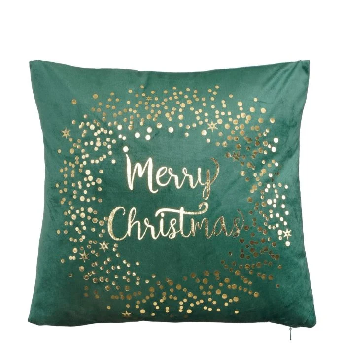 Kudde Merry Christmas grön