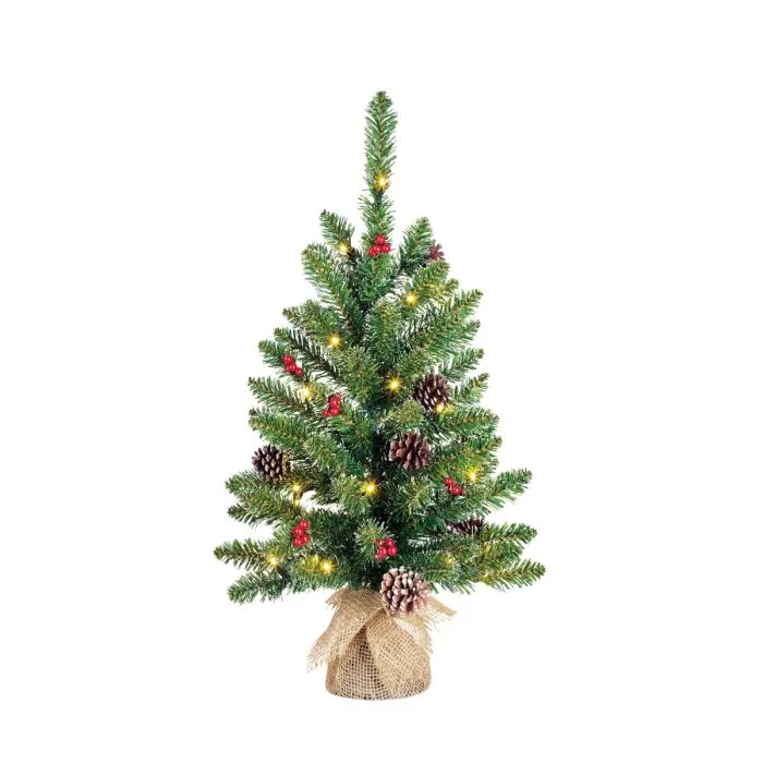 Creston julgran med kottar och ljus 60 cm högt