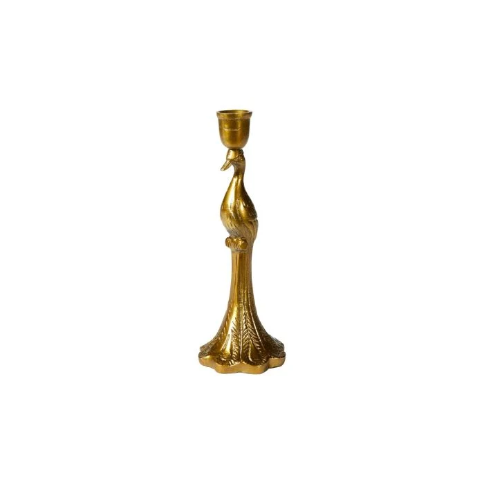 Ljusstake påfågel 24 cm hög