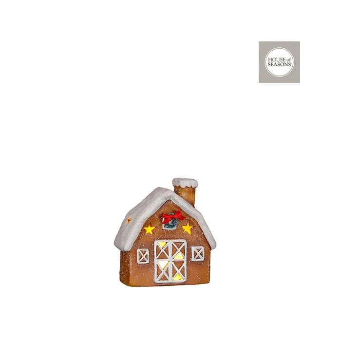Pepparkakshus med belysning