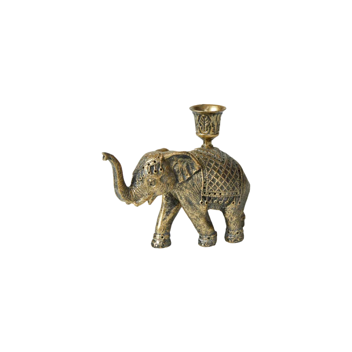Guldfärgad elefant för ljus