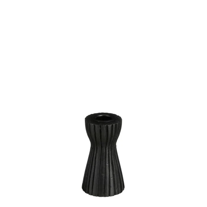 Indiana svart ljusstake 10 cm hög