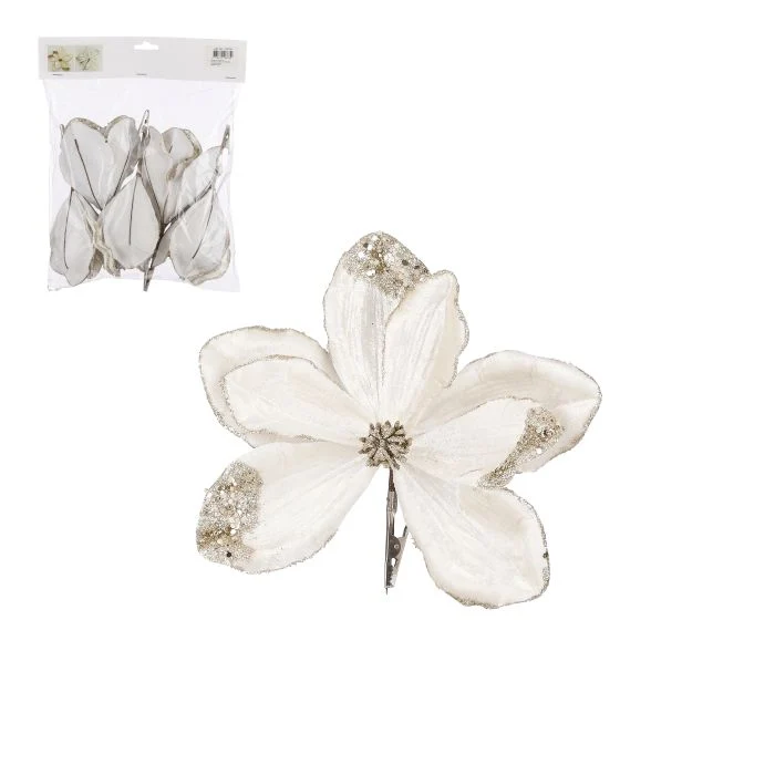 Magnolia med klämma champage dia 23 cm 5-pack