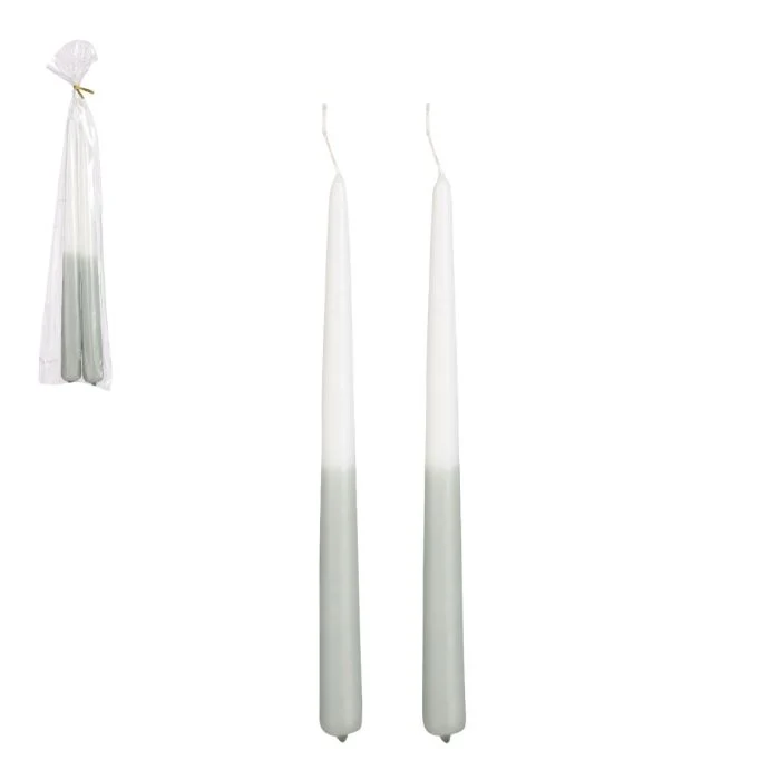Tvåfärgade ljus grönt/vitt 2-pack