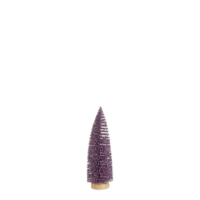 Dekorativt träd i lila färg med glitter mellan