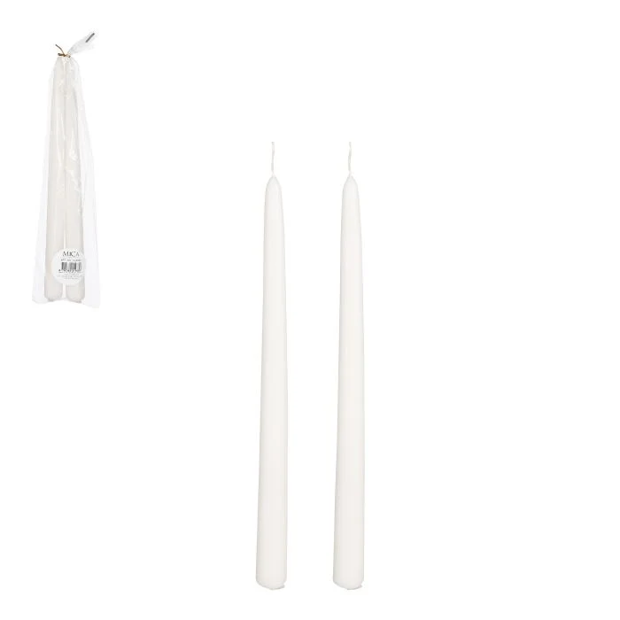 Ljus 2-pack 29 cm krämfärgad