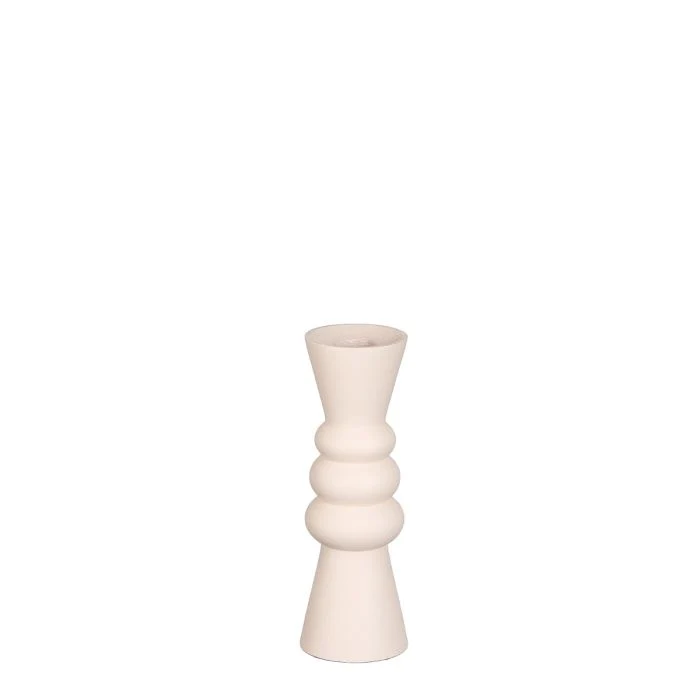 Rollo ljusstake benvit