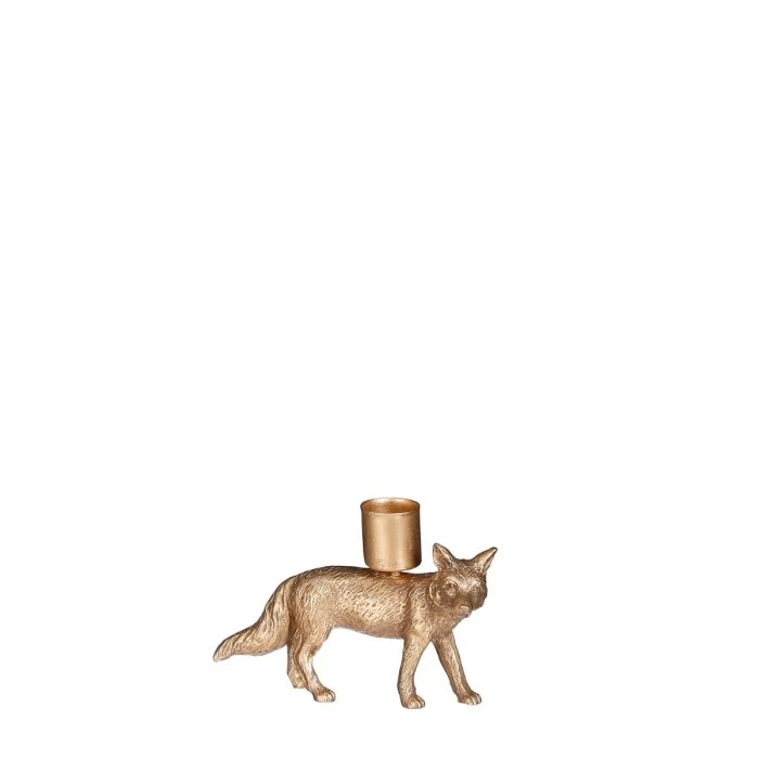 Räv ljusstake guld