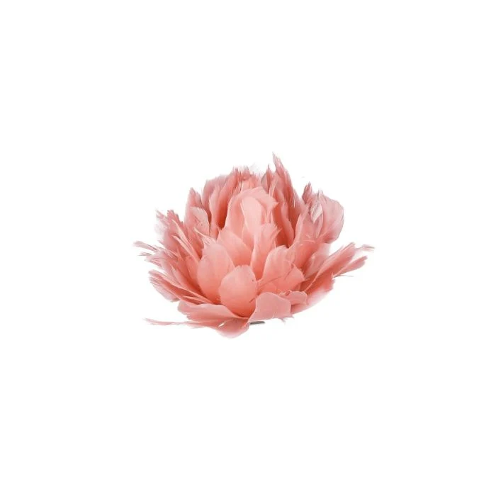 Blomhuvud med klämma rosa