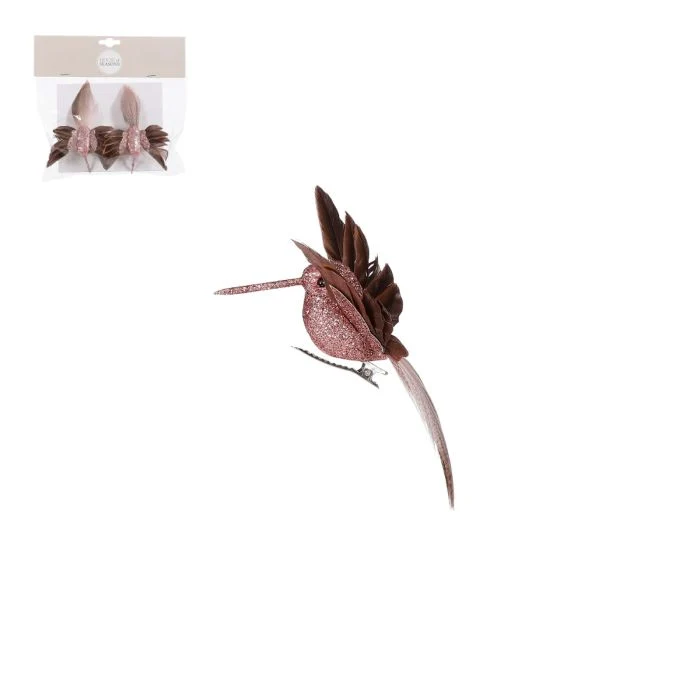 Kolibri med klämma rosa 2-pack