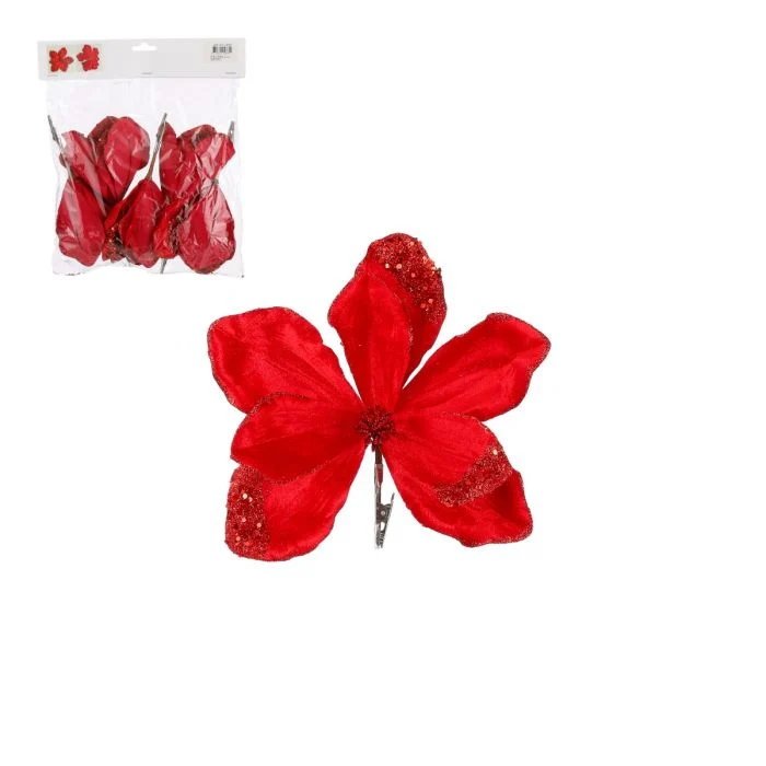 Magnolia med klämma röd 5-pack