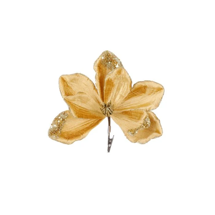 Magnolia med klämma guld