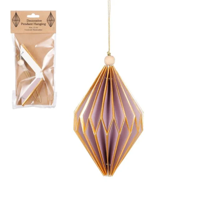 Handgjord diamant lila 15 cm hög