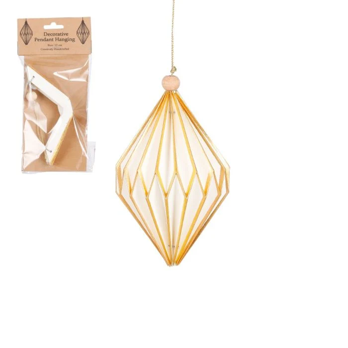 Handgjord Diamant vit 15 cm hög
