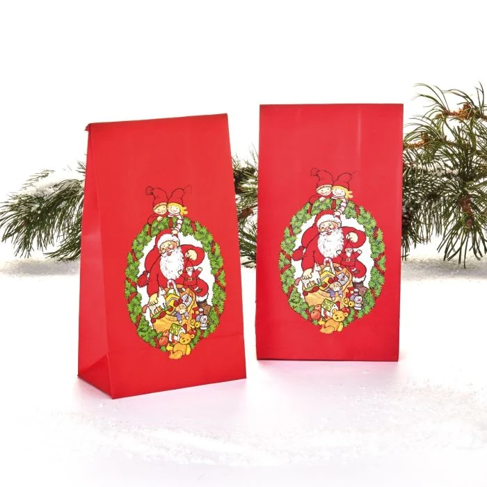 Godispåse med julmotiv stor 10-pack