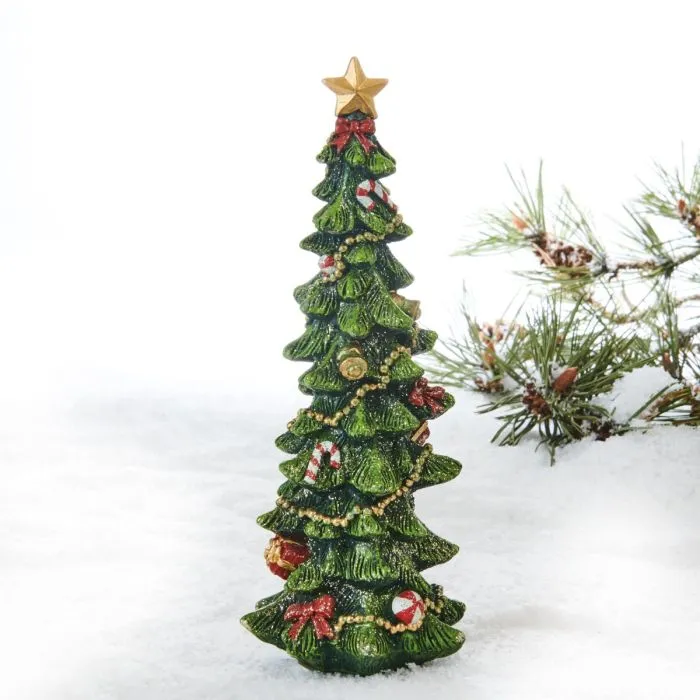 Julgran med dekorationer 24 cm