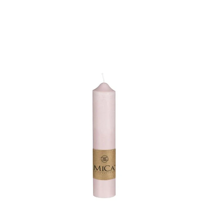 Blockljus 25 cm hög rosa