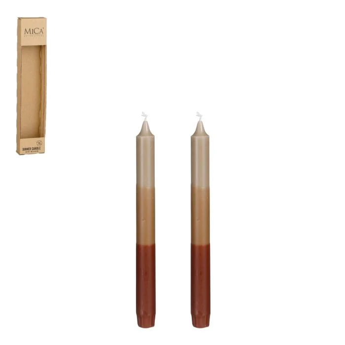 Trefärgade ljus 2-pack brun
