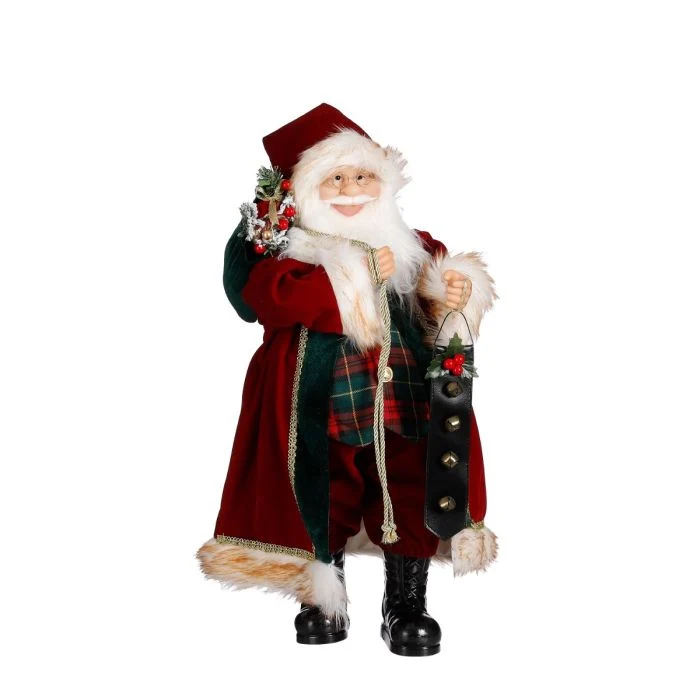 Jultomte med röd kappa 63 cm lång