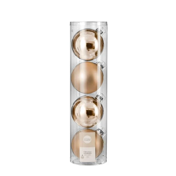 Julkulor 4-pack ljusbrun