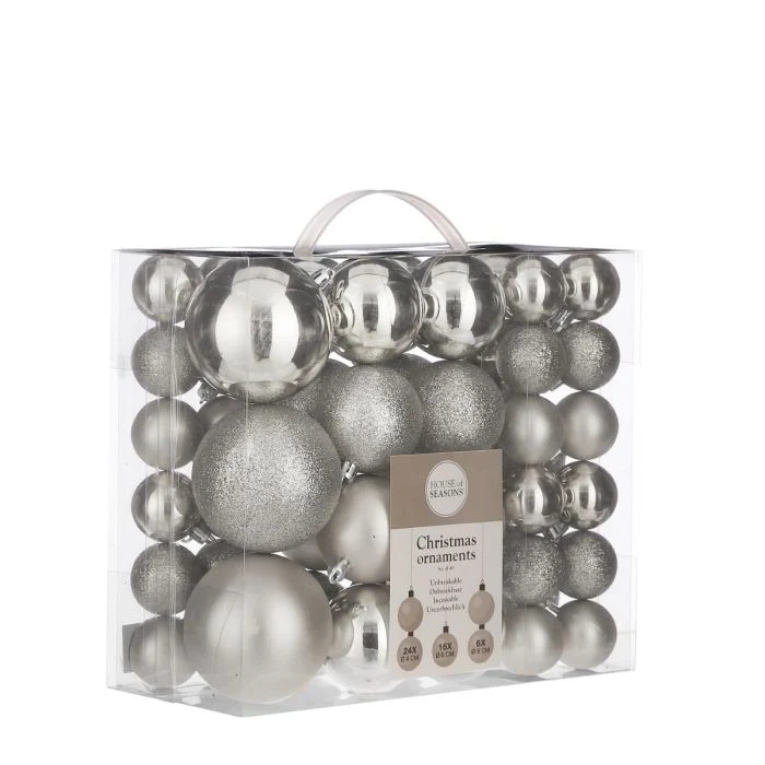 Julkulor silver 46-pack