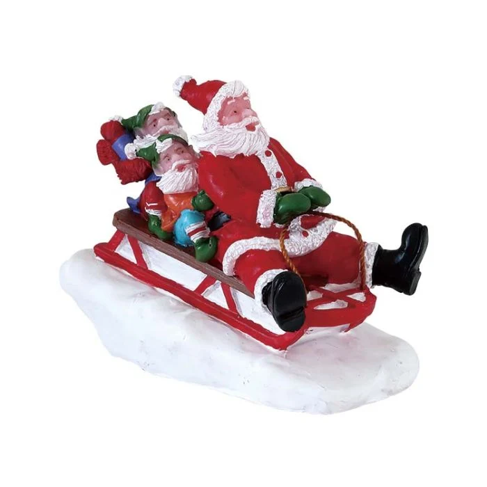 Pulkaåkning med jultomten