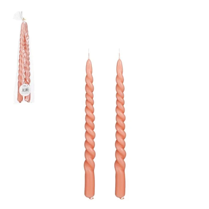 Spiralljus 2-pack ljusrosa
