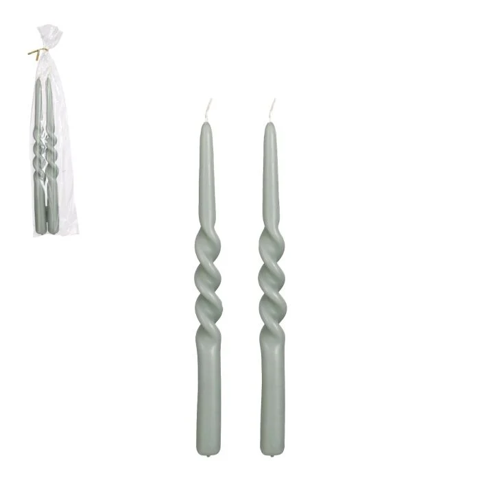 Spiralljus 2-pack ljusgrön