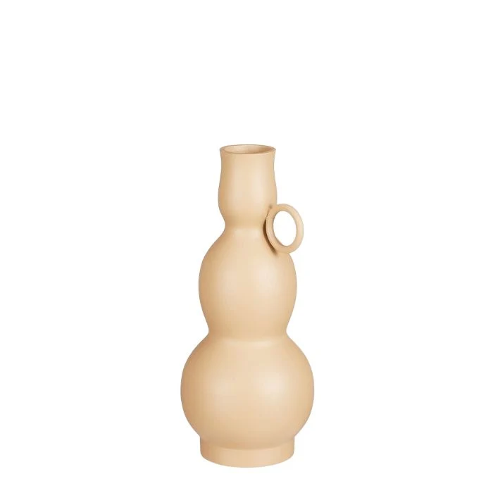 Samosa vas 24 cm hög beige