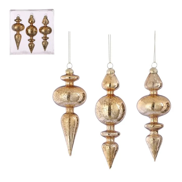 Julgranskulor Droppar 3-pack