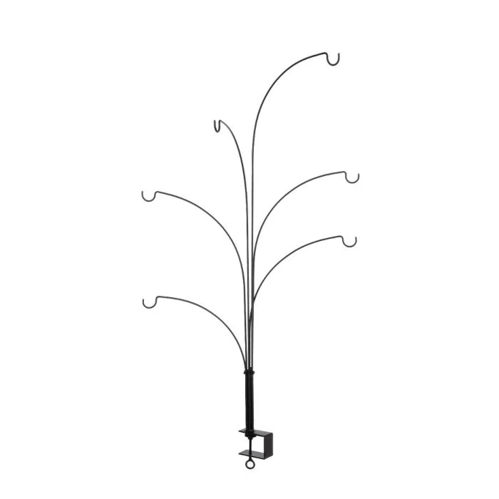 Dekorationsträd med bordsklämma svart 84 cm hög