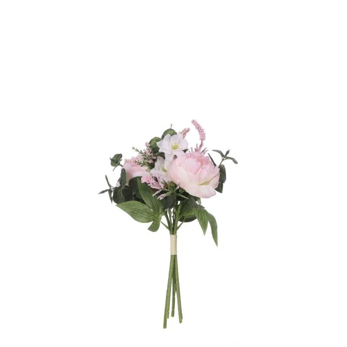 Bukett i rosa och vita blommor konstgjord