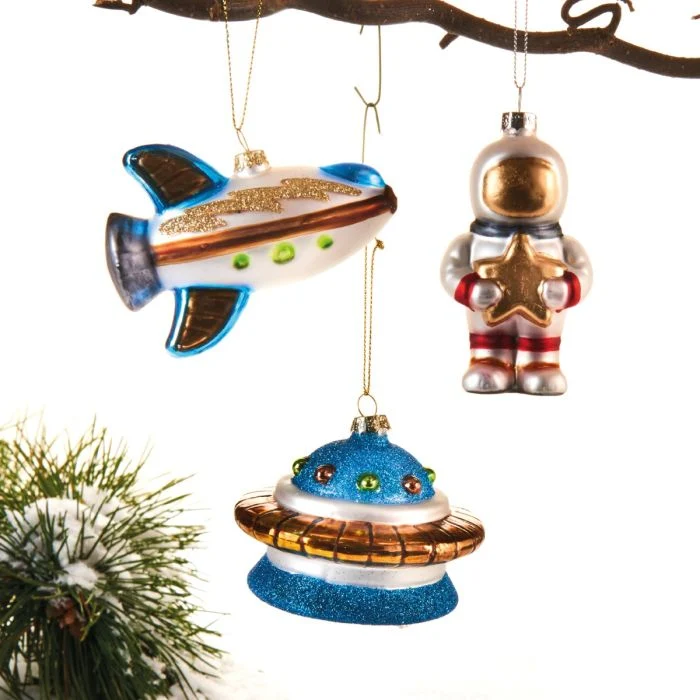 Julgranskulor Rymdfart 3-pack