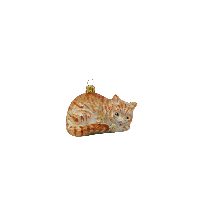 Julkula Liggande rödbrun katt