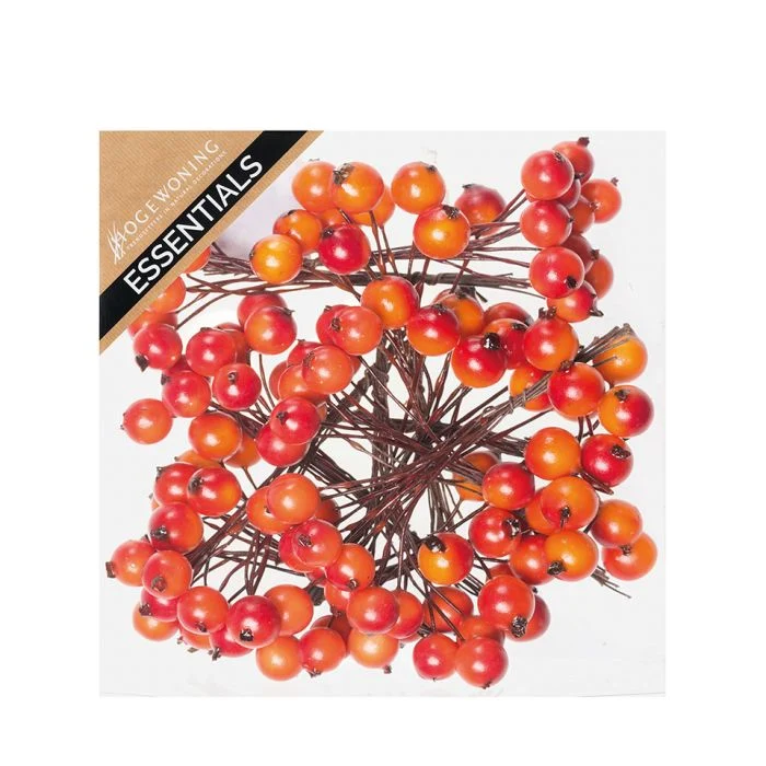 Små bär på tråd orange