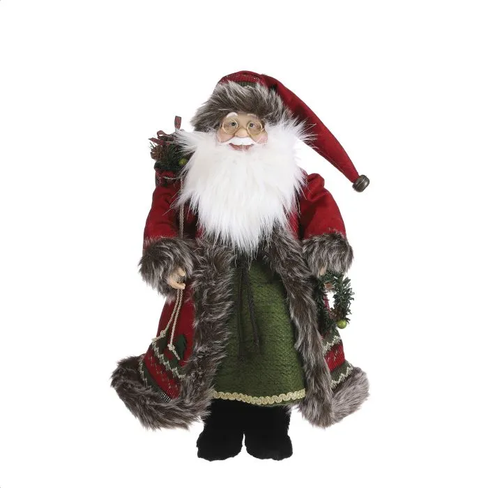 Jultomten med varm kappa 45 cm hög