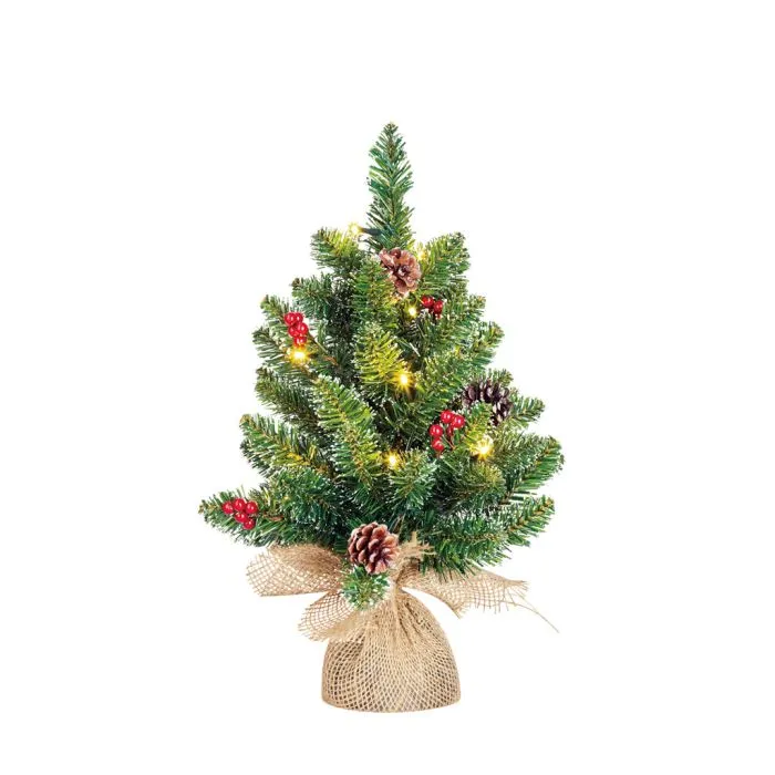 Creston Julgran med kottar och ljus 45 cm