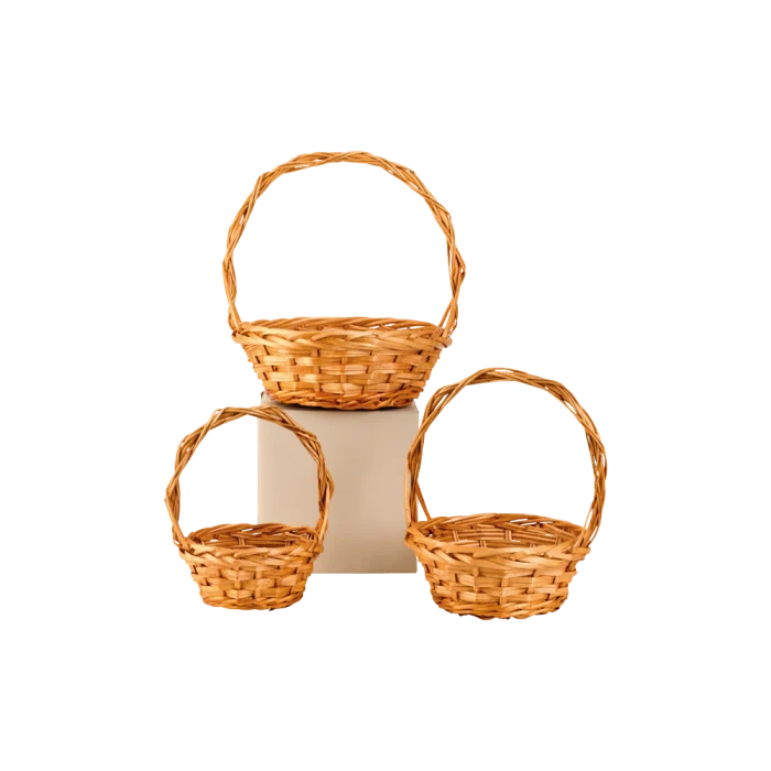 Korgset i pil största höjd 37 cm