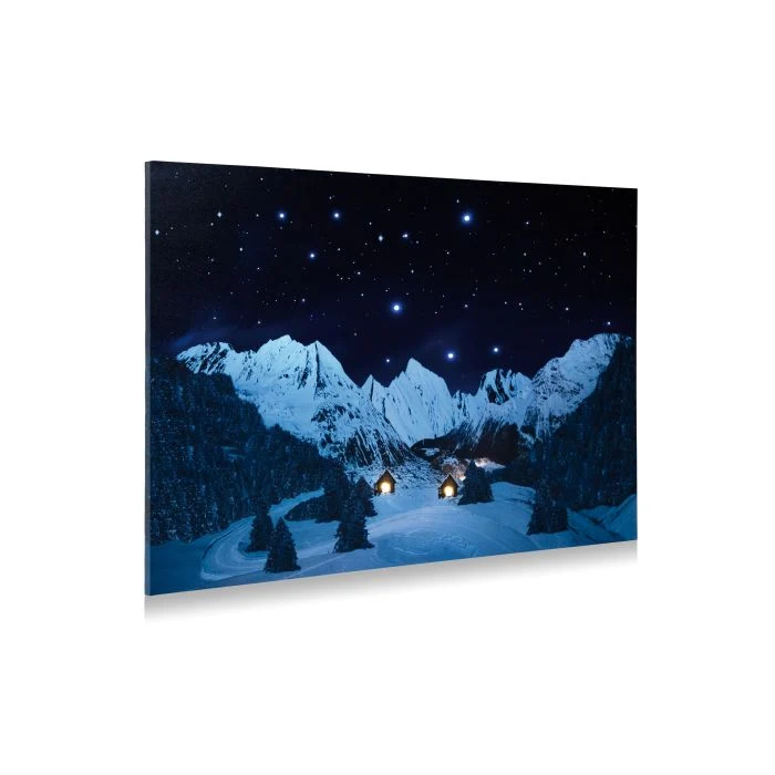 Bakgrund på canvas med lysande stjärnor