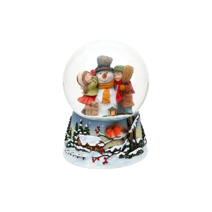 Snöglob Snögubbe och barn