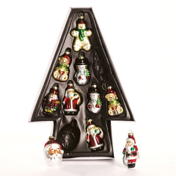 Julgranskulor minifigurer 8 cm 10-pack