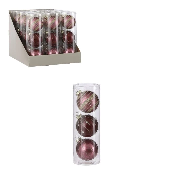 Julgranskulor Rosa 3-pack