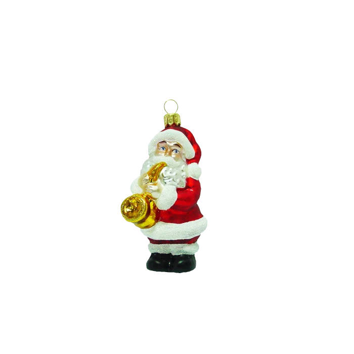 Julgranskula Jultomte med saxofon
